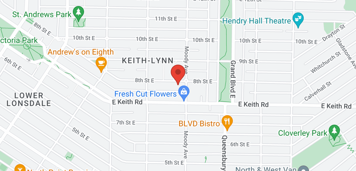 map of 457 E 8TH STREET